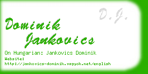 dominik jankovics business card